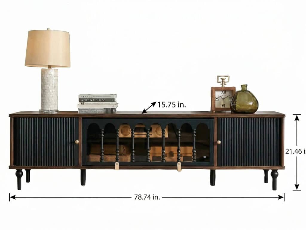 French Vintage TV Stand Storage Cabinet 相册图 #2 resized