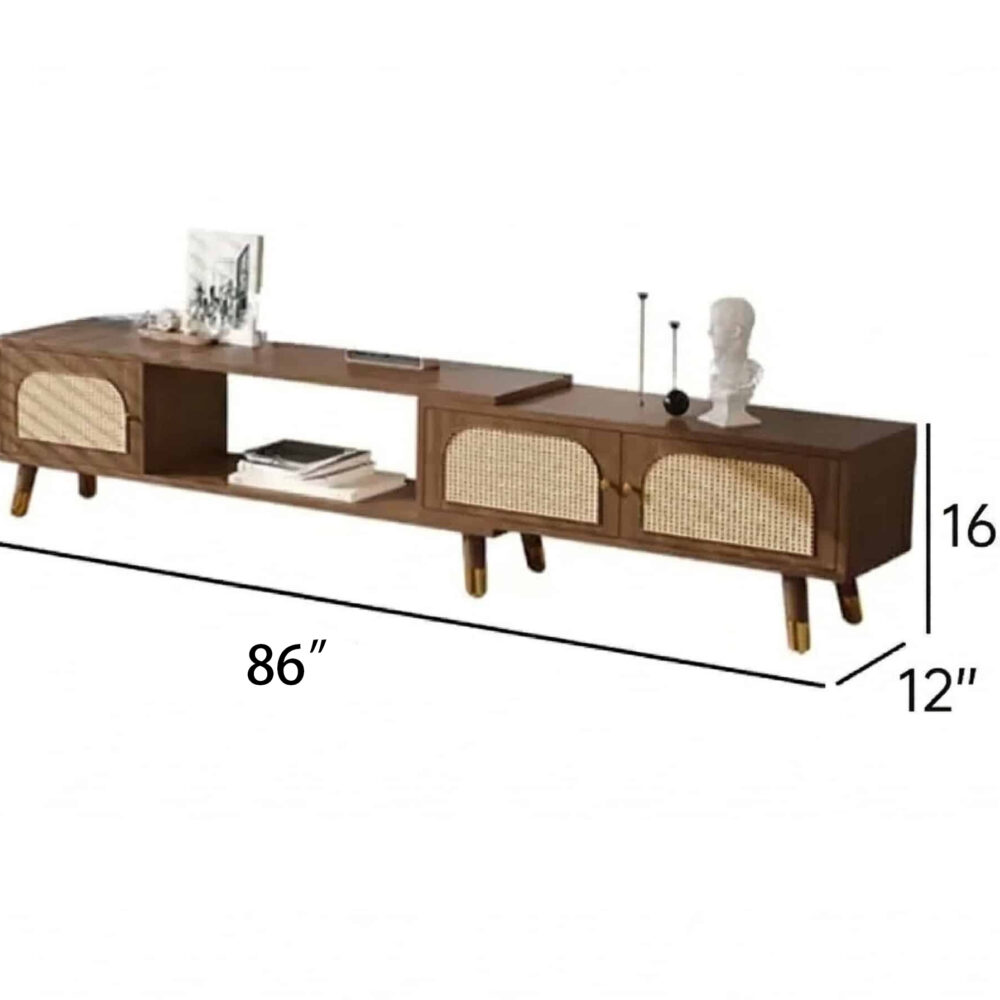 The Asher Grooved Wood Cabinet