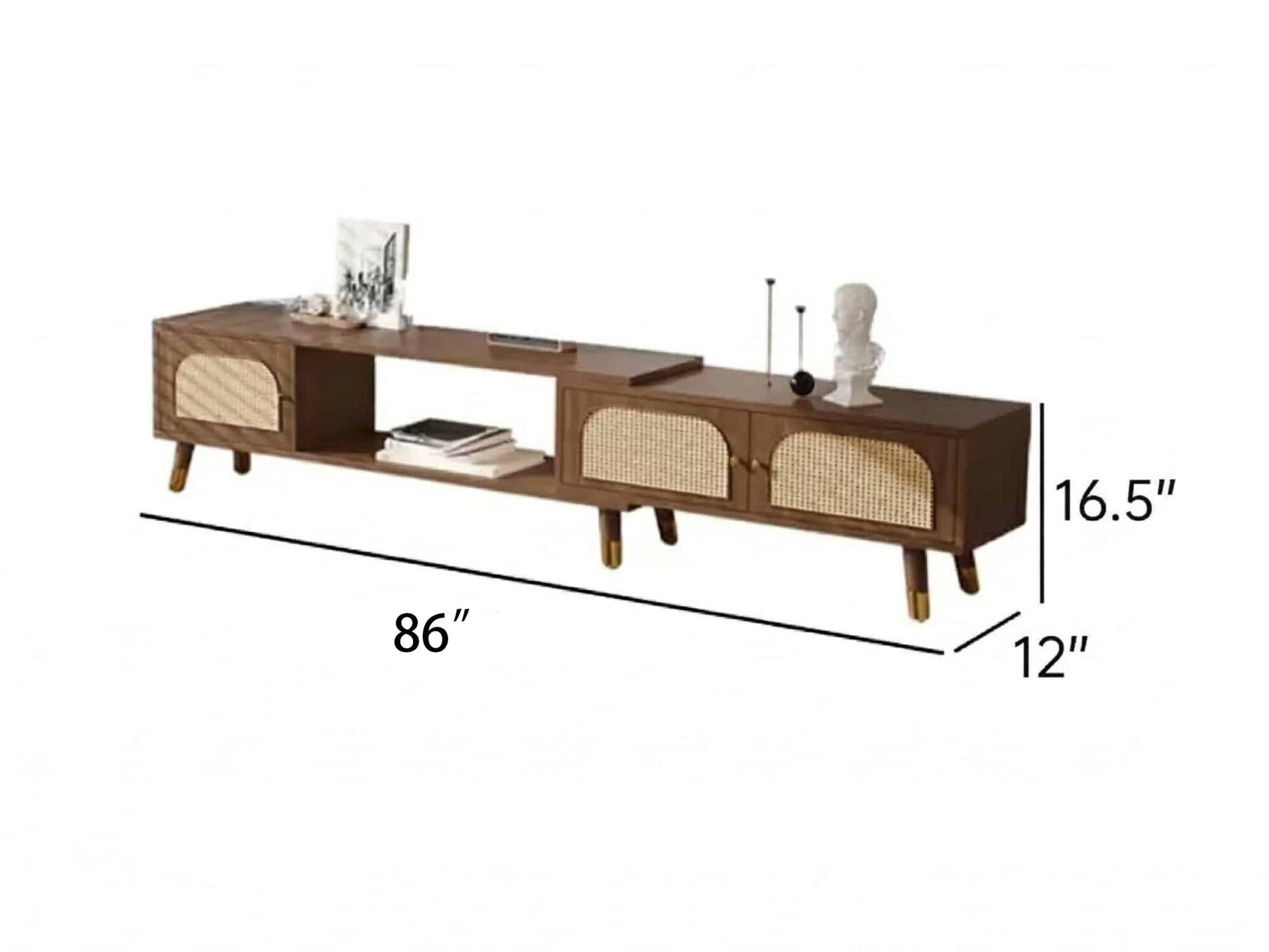 The Asher Grooved Wood Cabinet