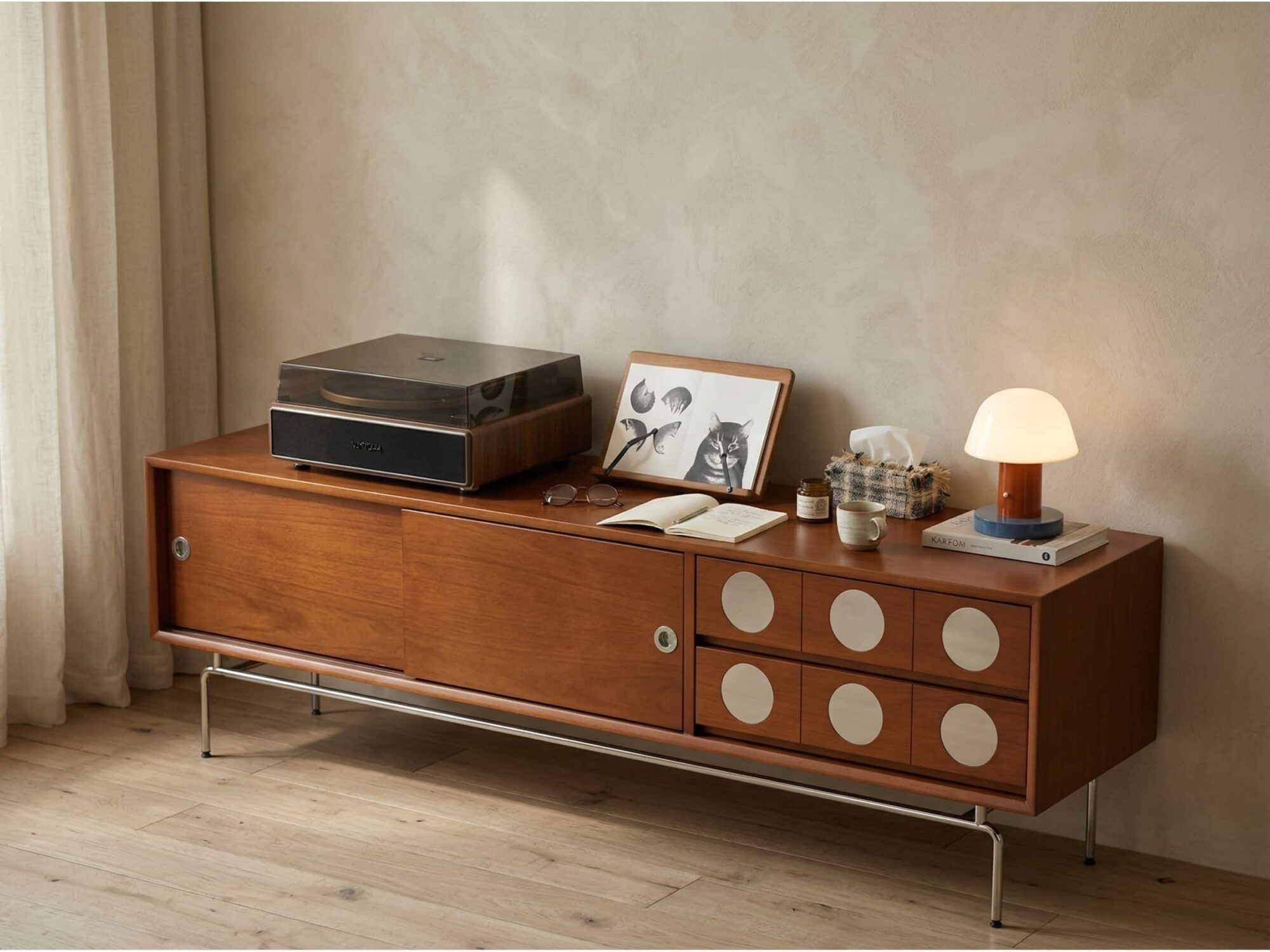 The Asher Solid Walnut Media Stand