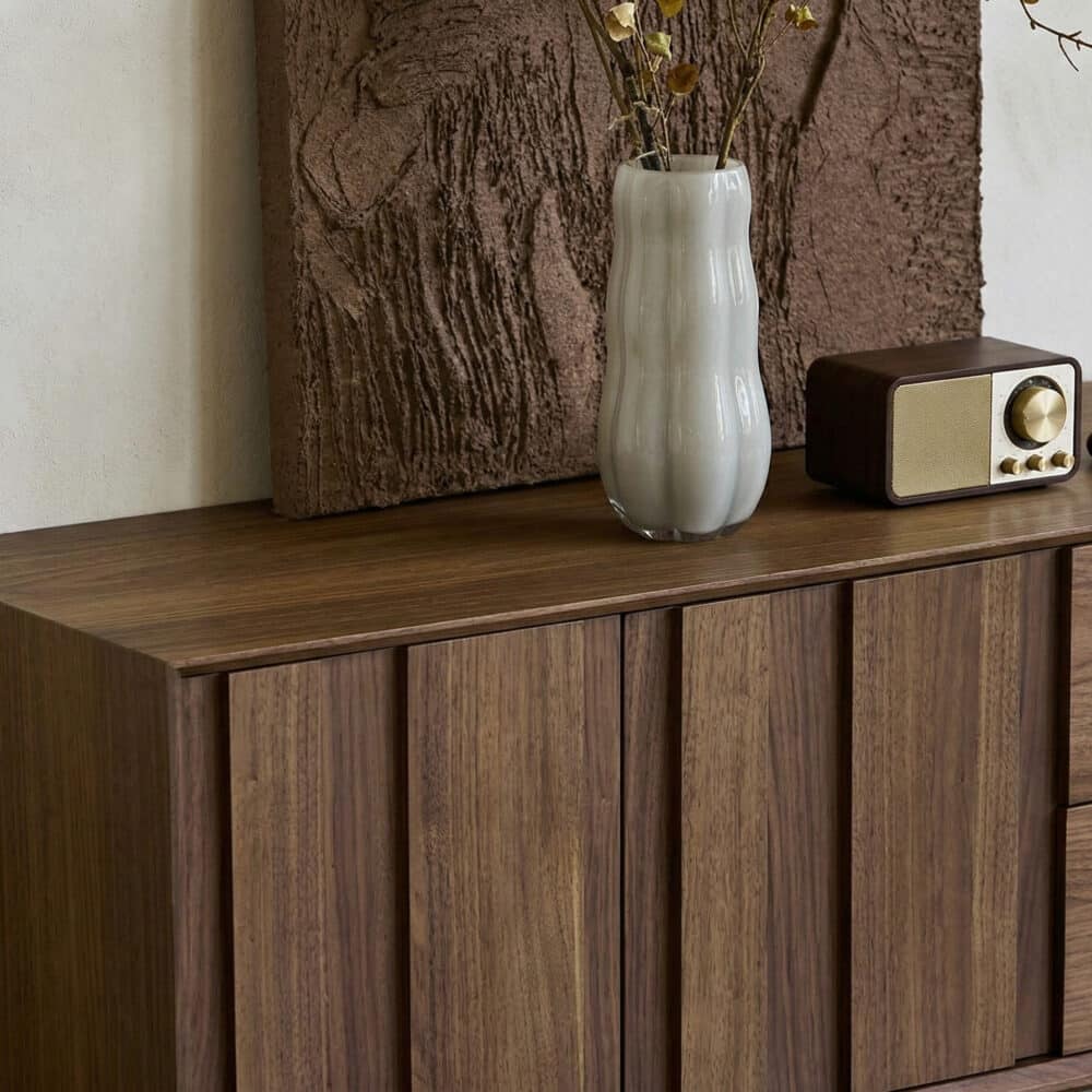 Living Room Brown Wood Drawers Rectangle TV Stand 相册图 #10 resized