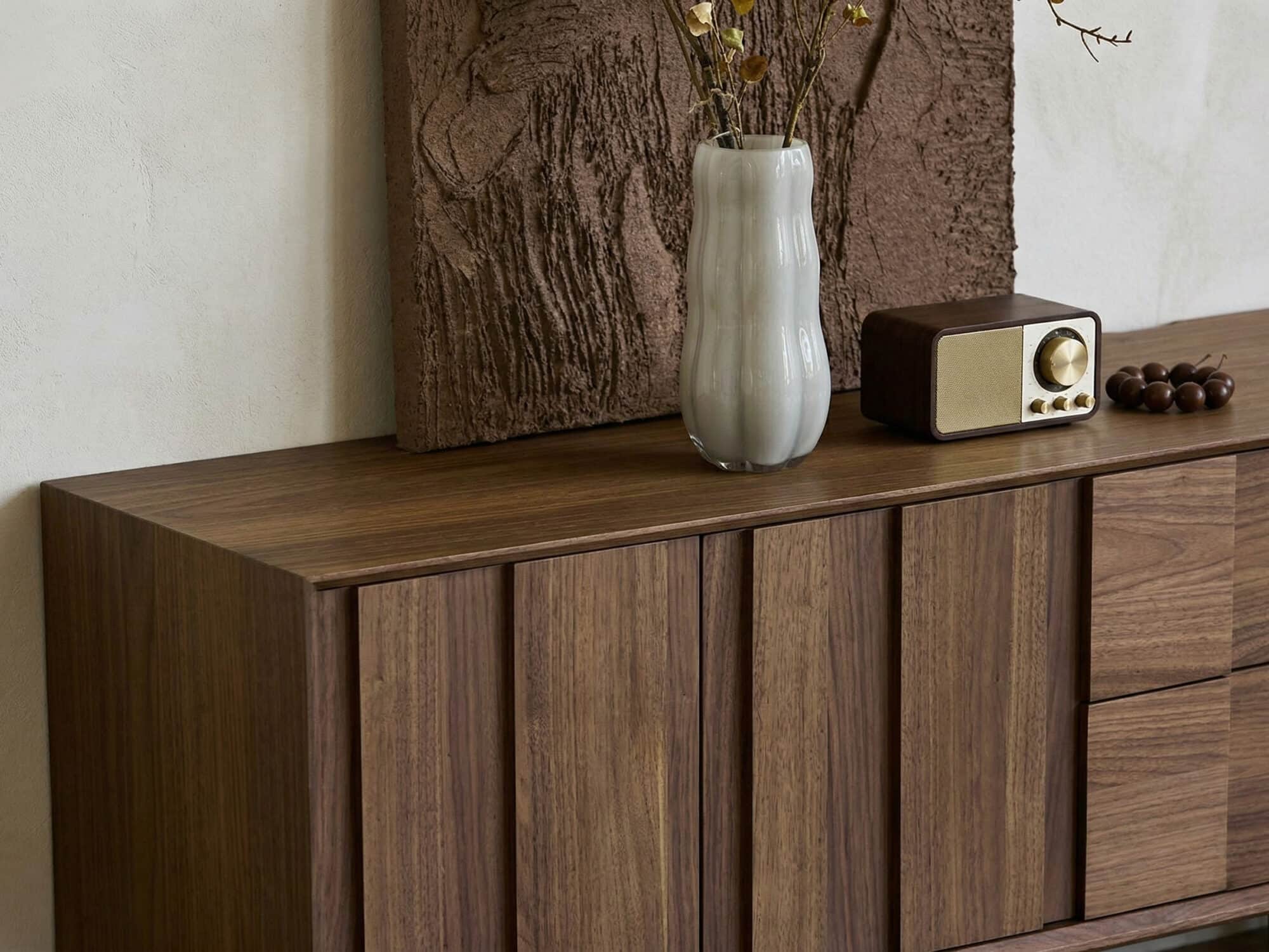 Living Room Brown Wood Drawers Rectangle TV Stand 相册图 #10 resized