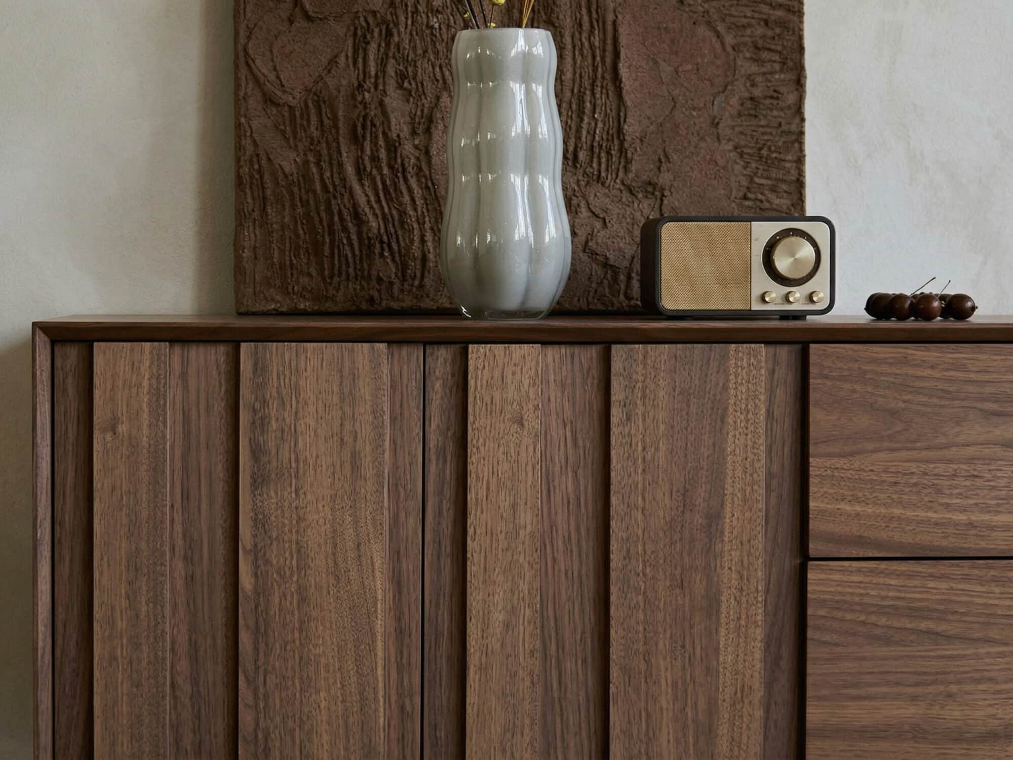 Living Room Brown Wood Drawers Rectangle TV Stand 相册图 #5 resized