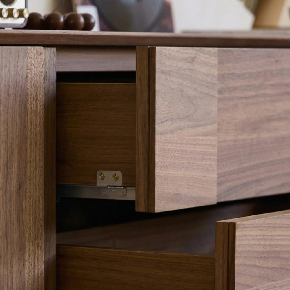 Living Room Brown Wood Drawers Rectangle TV Stand 相册图 #9 resized