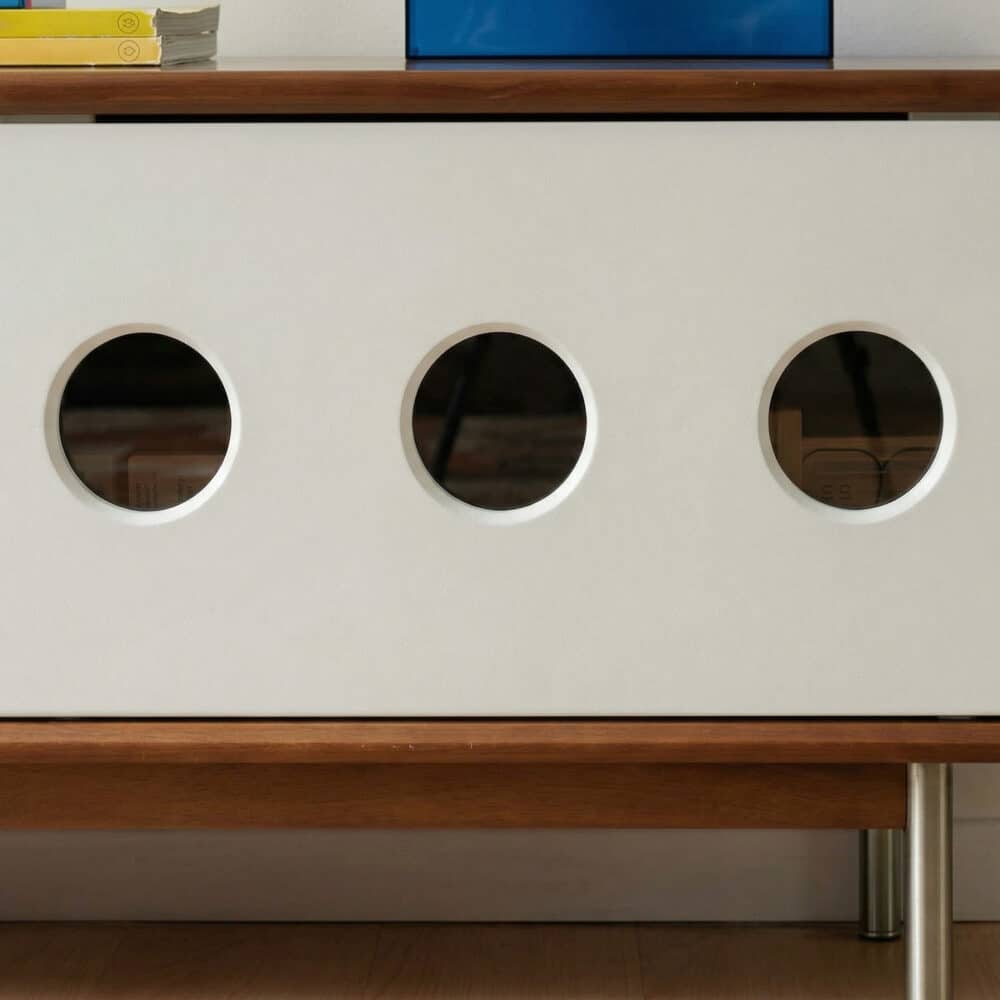 Mid-Century Modern Wood TV Stand with Drawers Storage 相册图 #3 resized