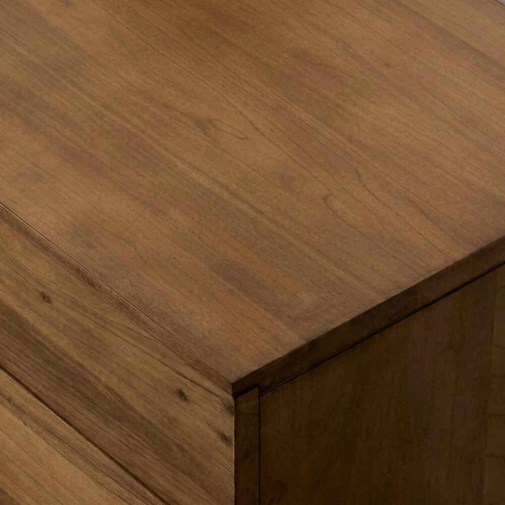Mid-Century Walnut Wood TV Stand with Storage 相册图 #7 resized