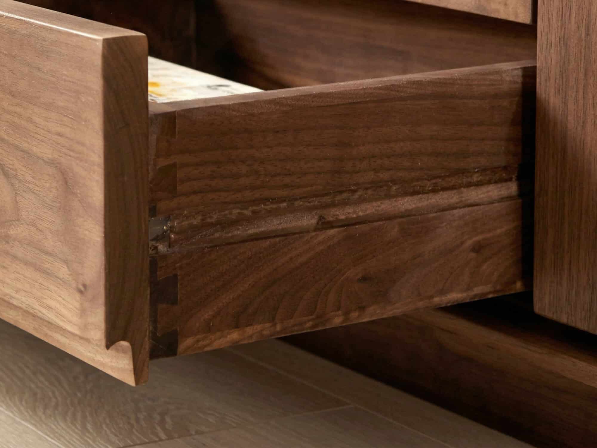Modern Walnut Wood TV Stand with Storage Cabinets 相册图 #7 resized