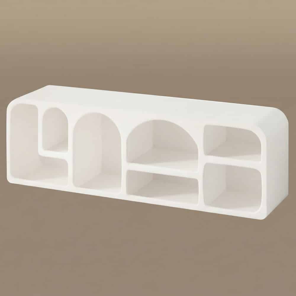 Modern White Arched TV Cabinet Cave-Inspired Design for Stylish Storage 相册图 #6 resized