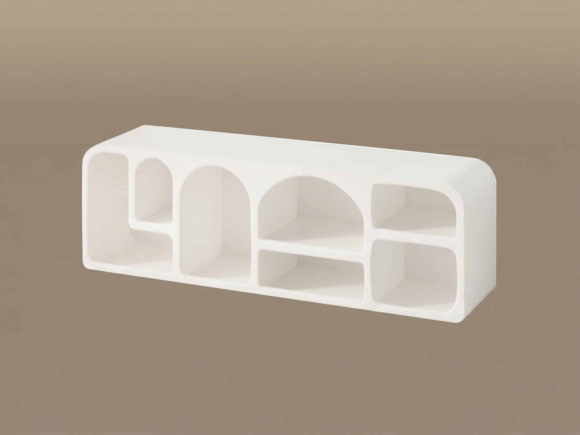 Modern White Arched TV Cabinet Cave-Inspired Design for Stylish Storage 相册图 #6 resized