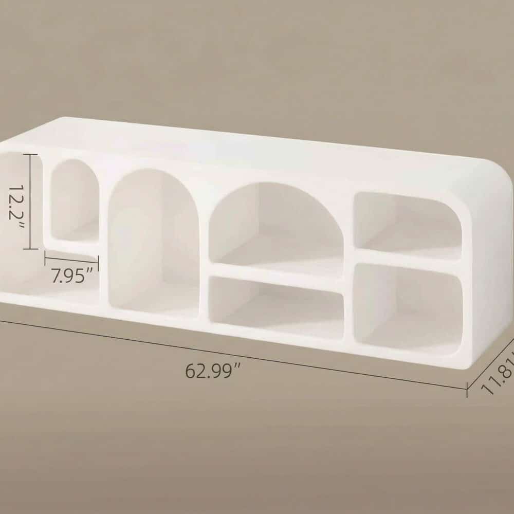 Modern White Arched TV Cabinet Cave-Inspired Design for Stylish Storage 相册图 #7 resized