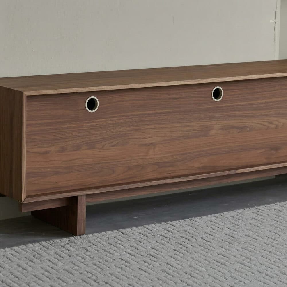 Nut-Brown Wave Texture Rectangle Wood Drawers TV Stand 相册图 #7 resized