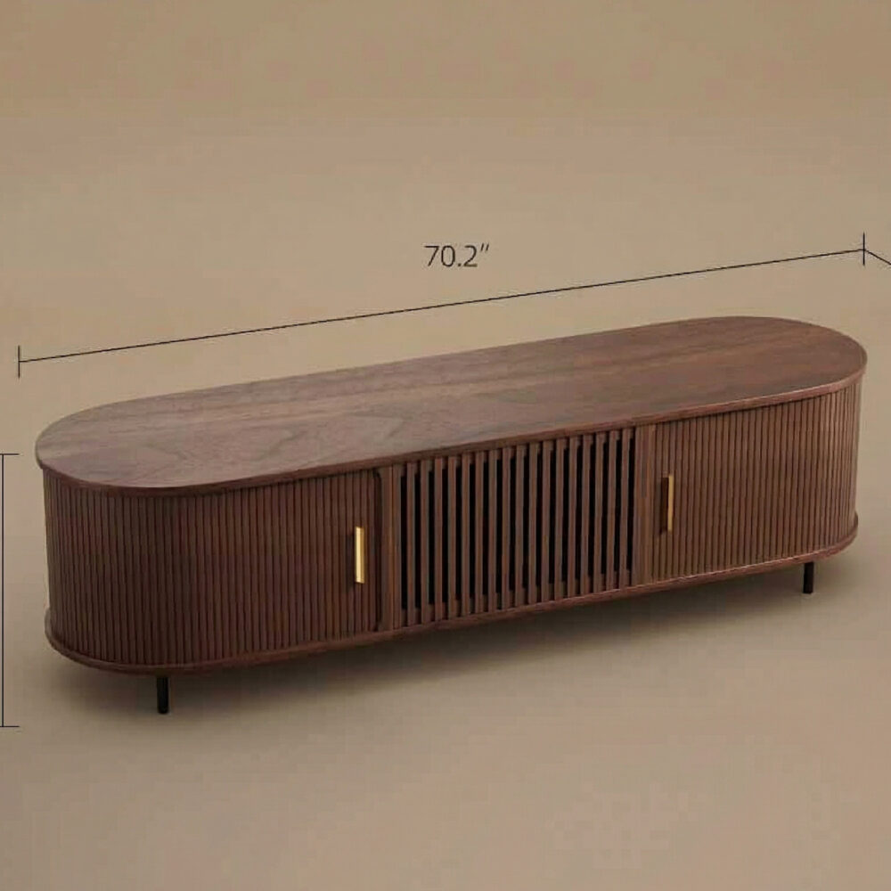 The Asher Fluted Walnut TV Stand 相册图 #7 resized