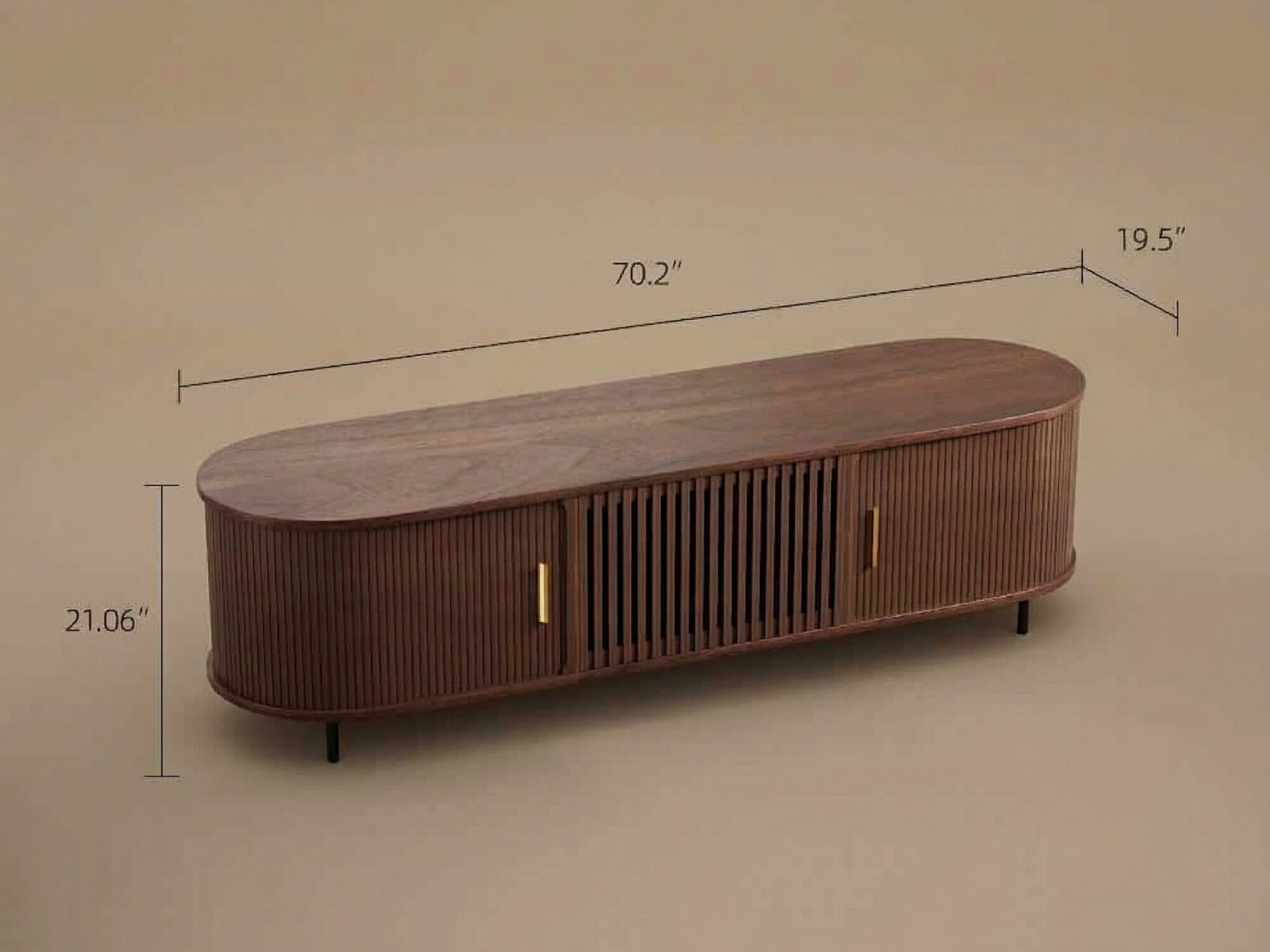 The Asher Fluted Walnut TV Stand 相册图 #7 resized