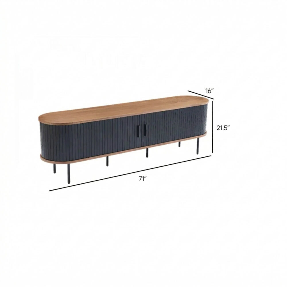 The Asher Fluted Wood TV Stand - dimensions - 相册图 #6 The Asher Fluted Wood TV Stand 相册图 #6 dimensions