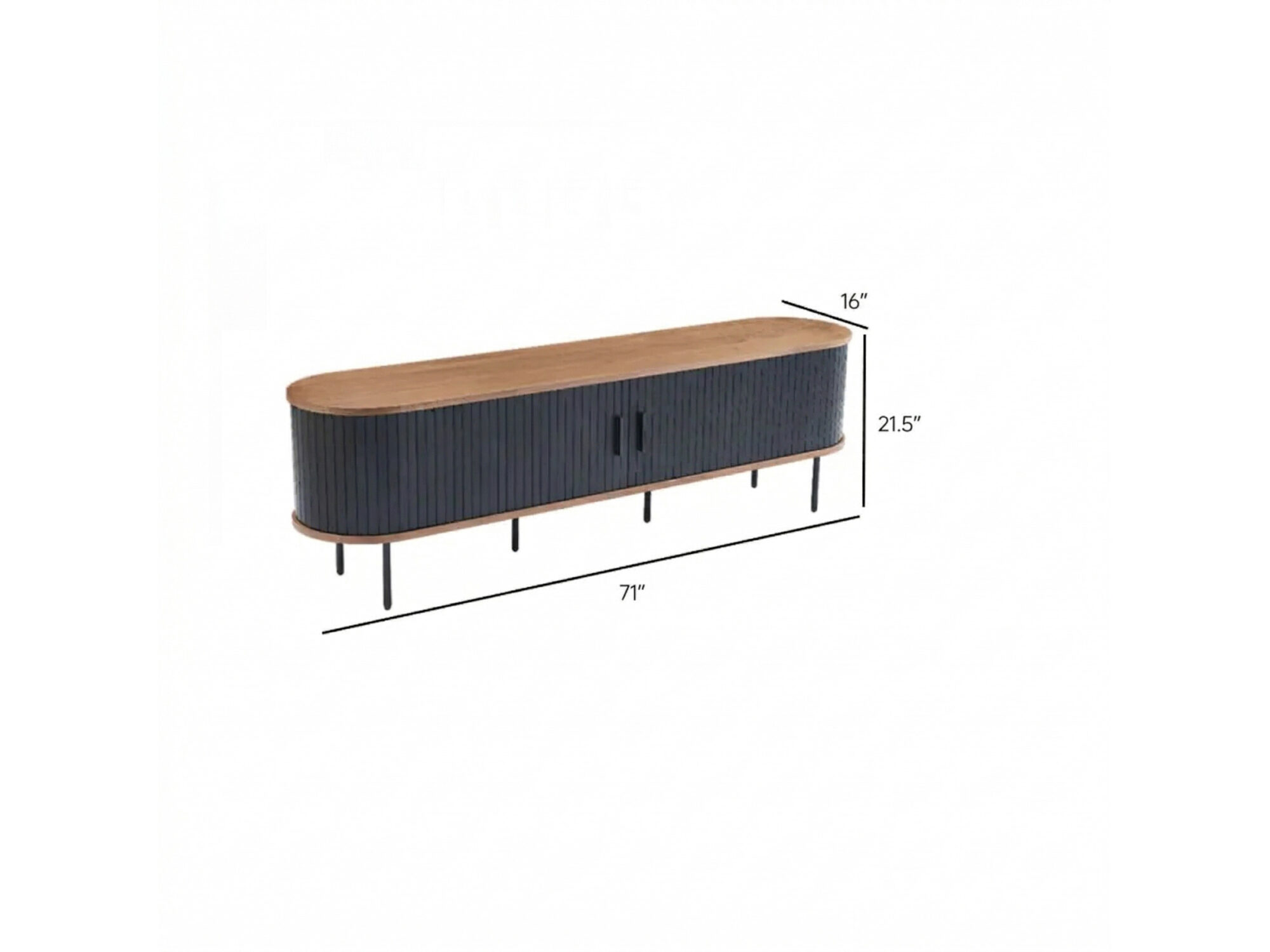 The Asher Fluted Wood TV Stand - dimensions - 相册图 #6 The Asher Fluted Wood TV Stand 相册图 #6 dimensions