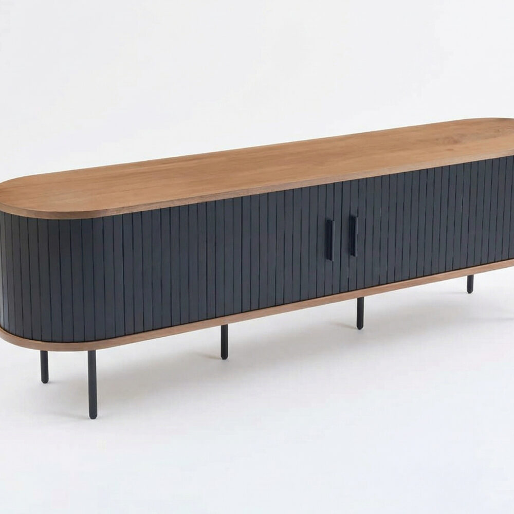 The Asher Fluted Wood TV Stand - resized - 相册图 #1 The Asher Fluted Wood TV Stand 相册图 #1 resized
