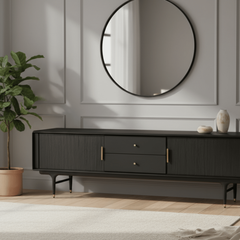 The Asher Oak Wood TV Stand 相册图 #5 scene