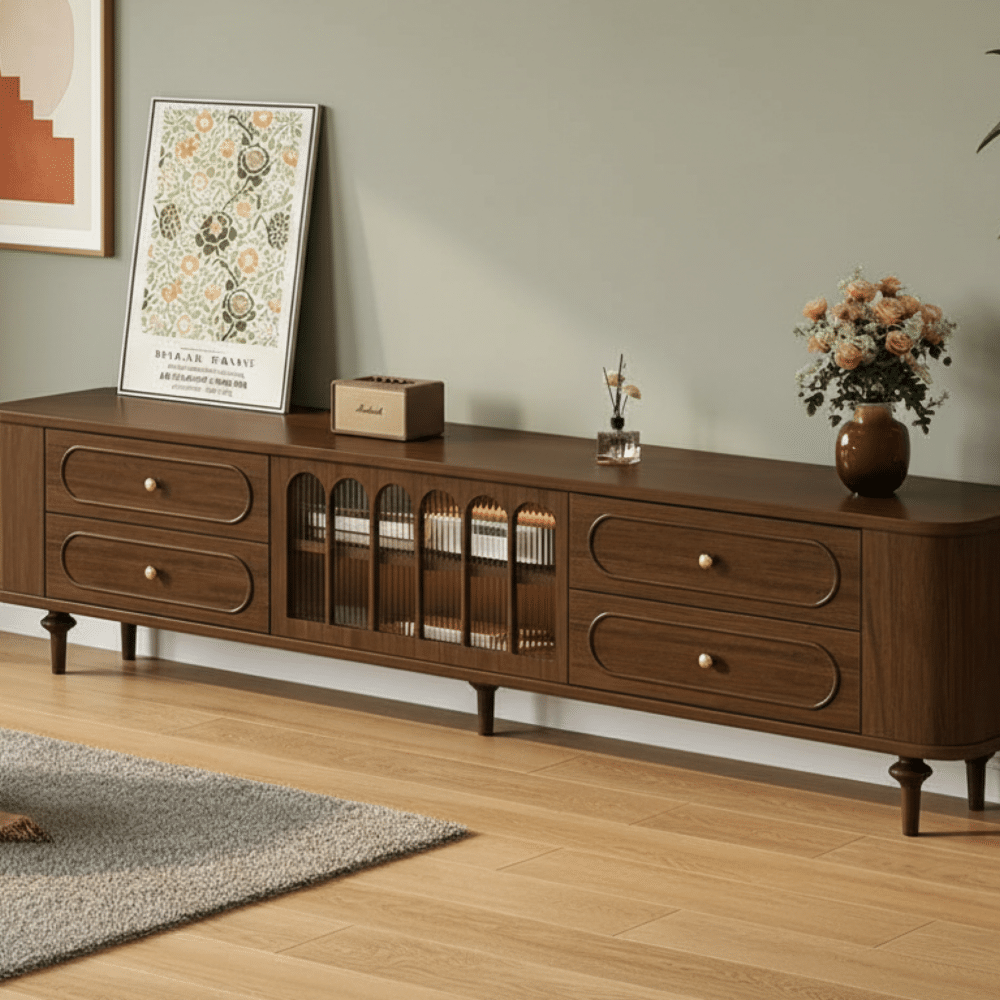 The Asher Solid Walnut TV Stand 商品主图 scene