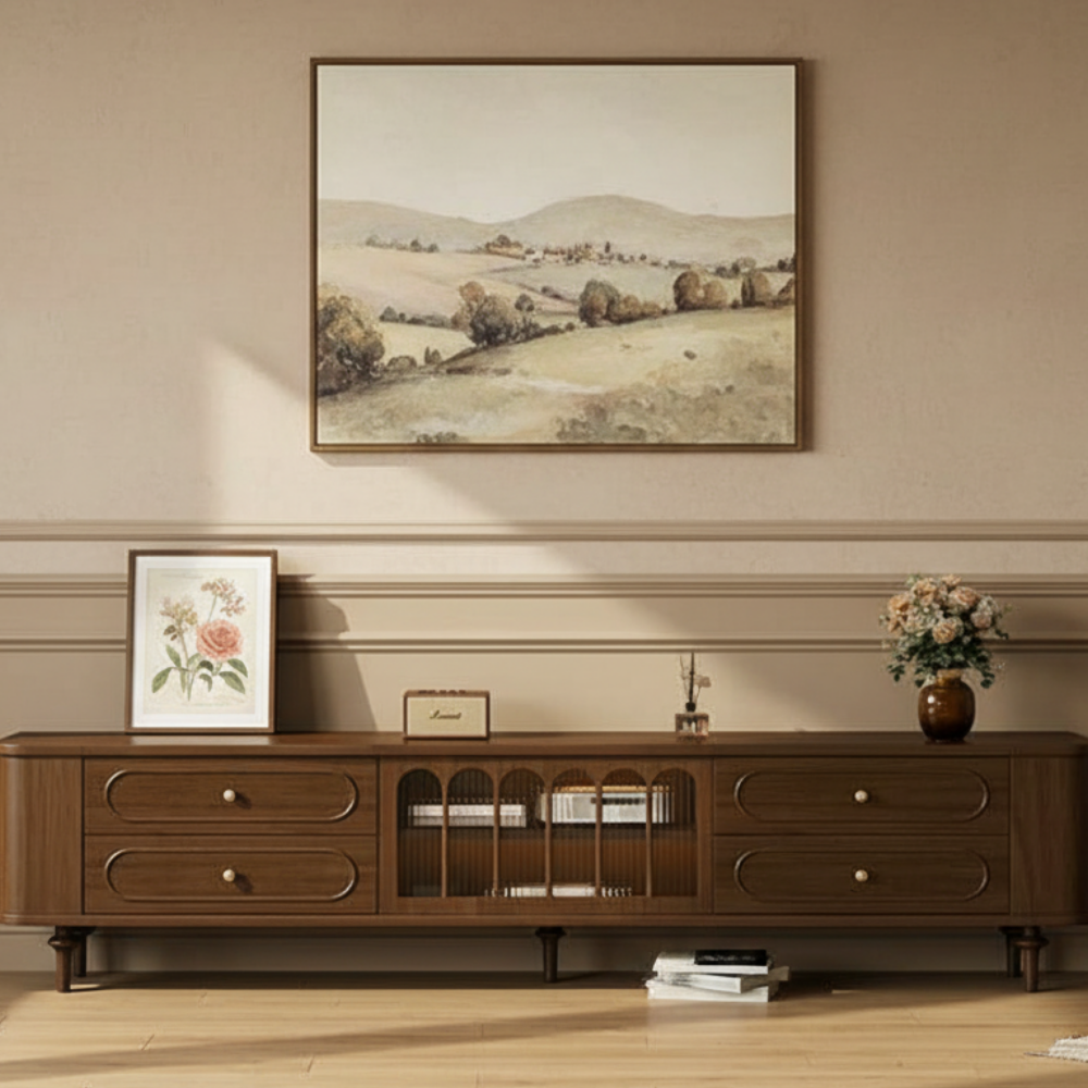 The Asher Solid Walnut TV Stand 相册图 #1 scene