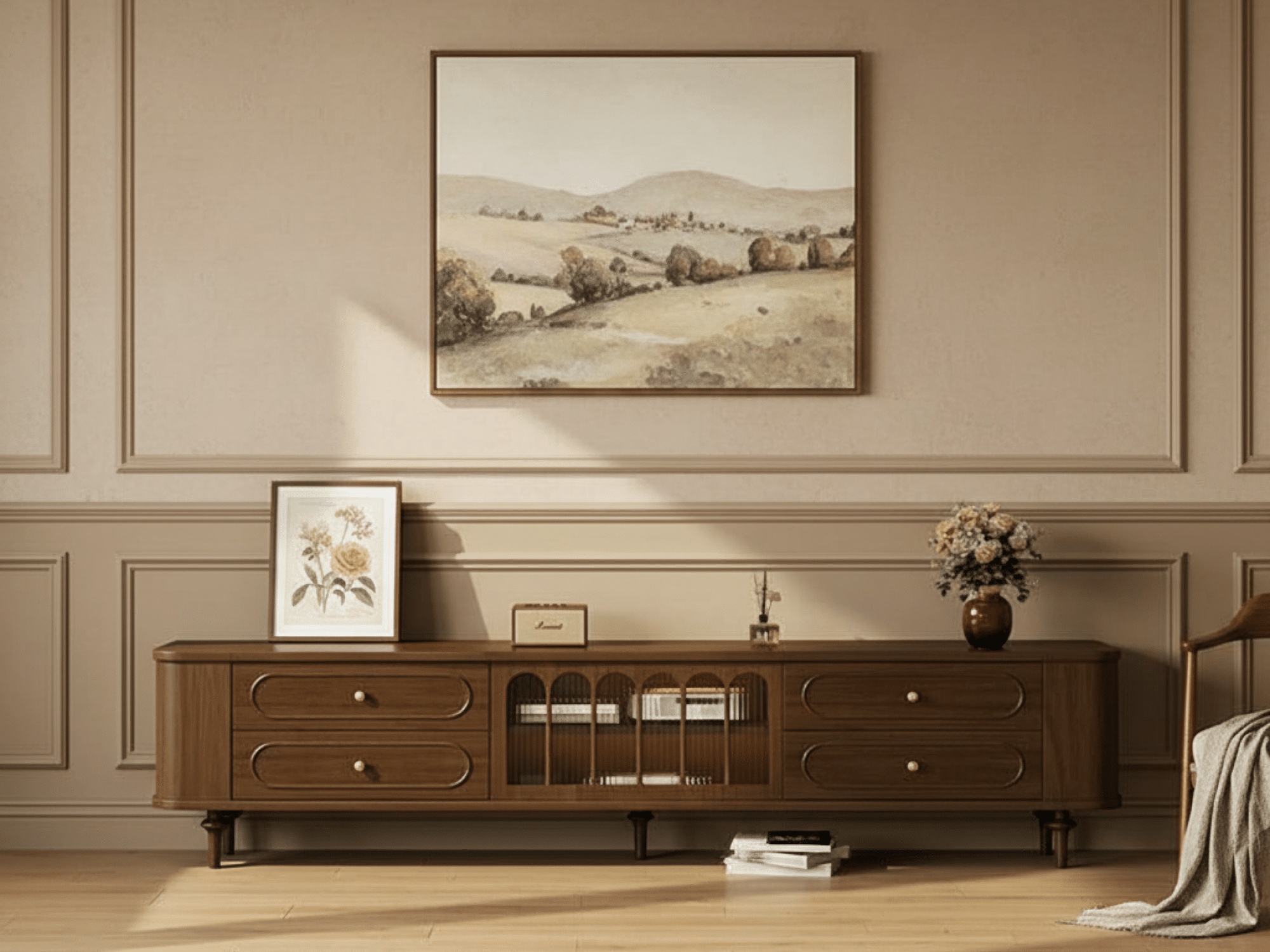The Asher Solid Walnut TV Stand 相册图 #1 scene