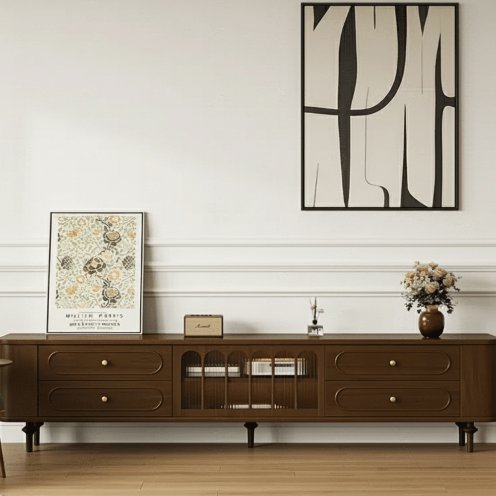 The Asher Solid Walnut TV Stand 相册图 #4 scene