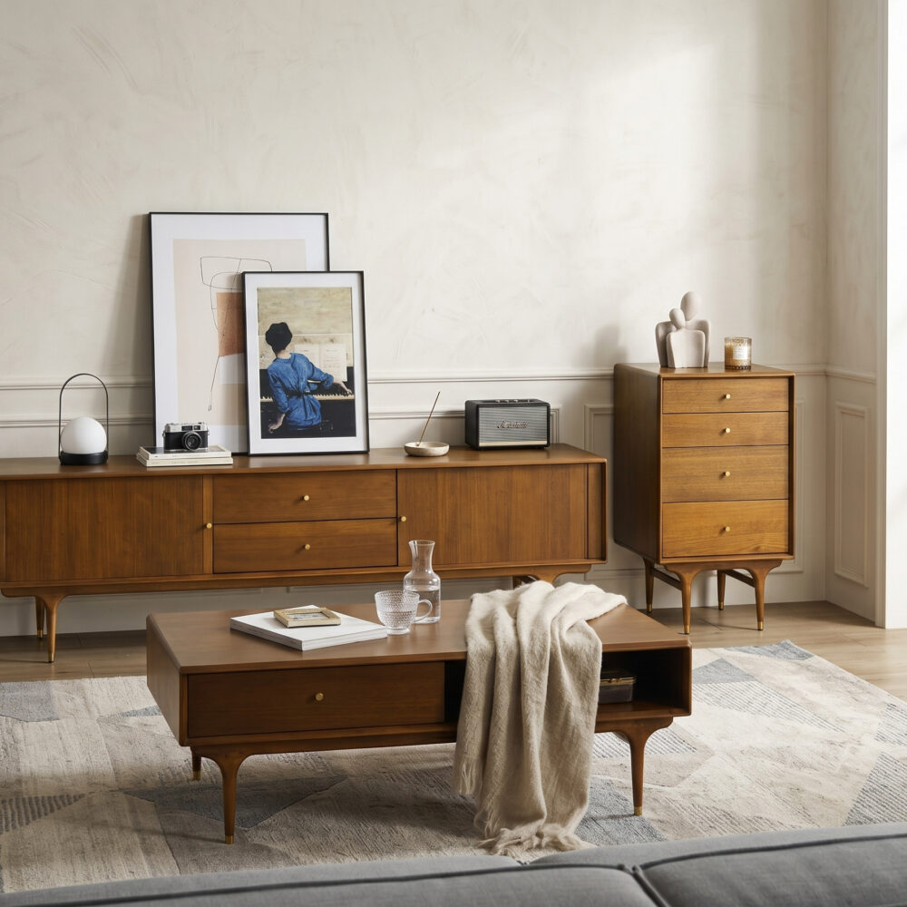 The Asher Solid Wood TV Stand - scene - 相册图 #2 The Asher Solid Wood TV Stand 相册图 #2 scene