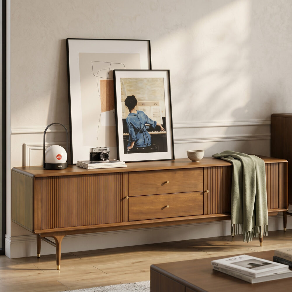 The Asher Solid Wood TV Stand - scene - 相册图 #4 The Asher Solid Wood TV Stand 相册图 #4 scene