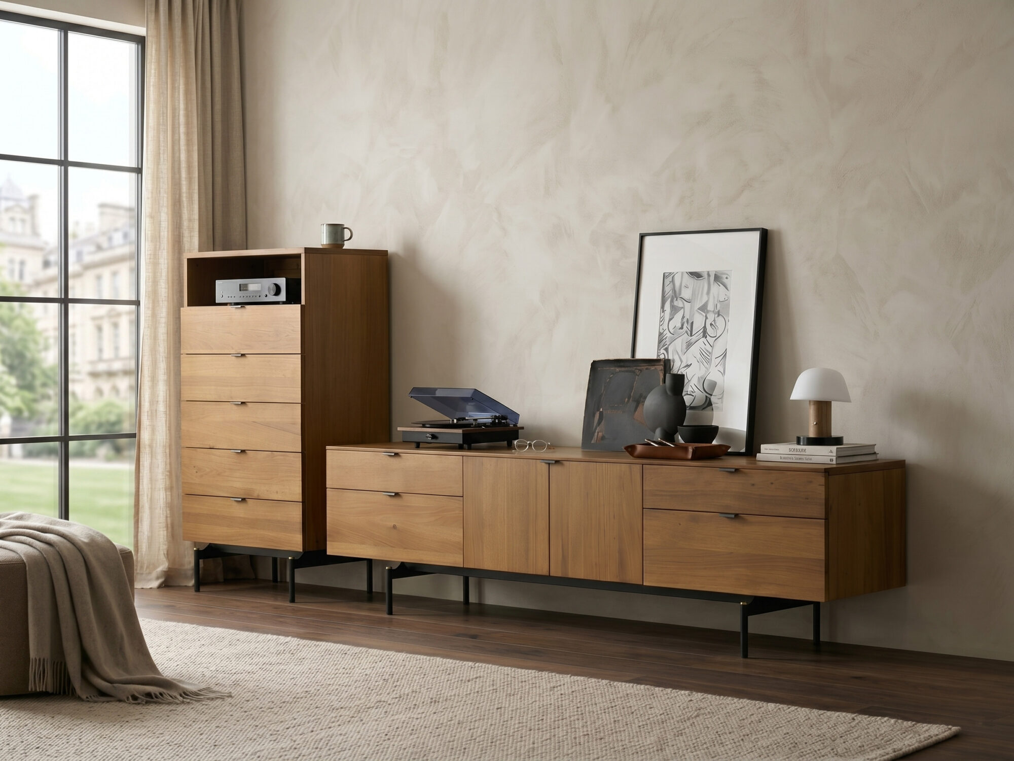 The Asher Walnut TV Stand 相册图 #5 scene