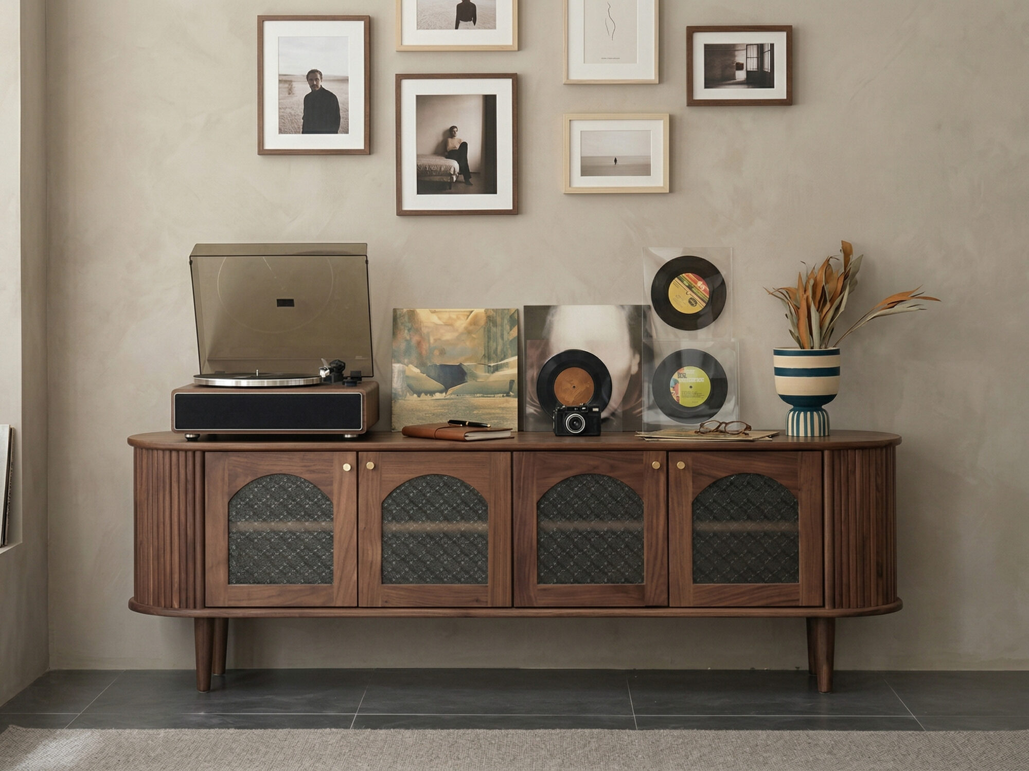 The Koda Solid Walnut TV Stand 相册图 #2 scene