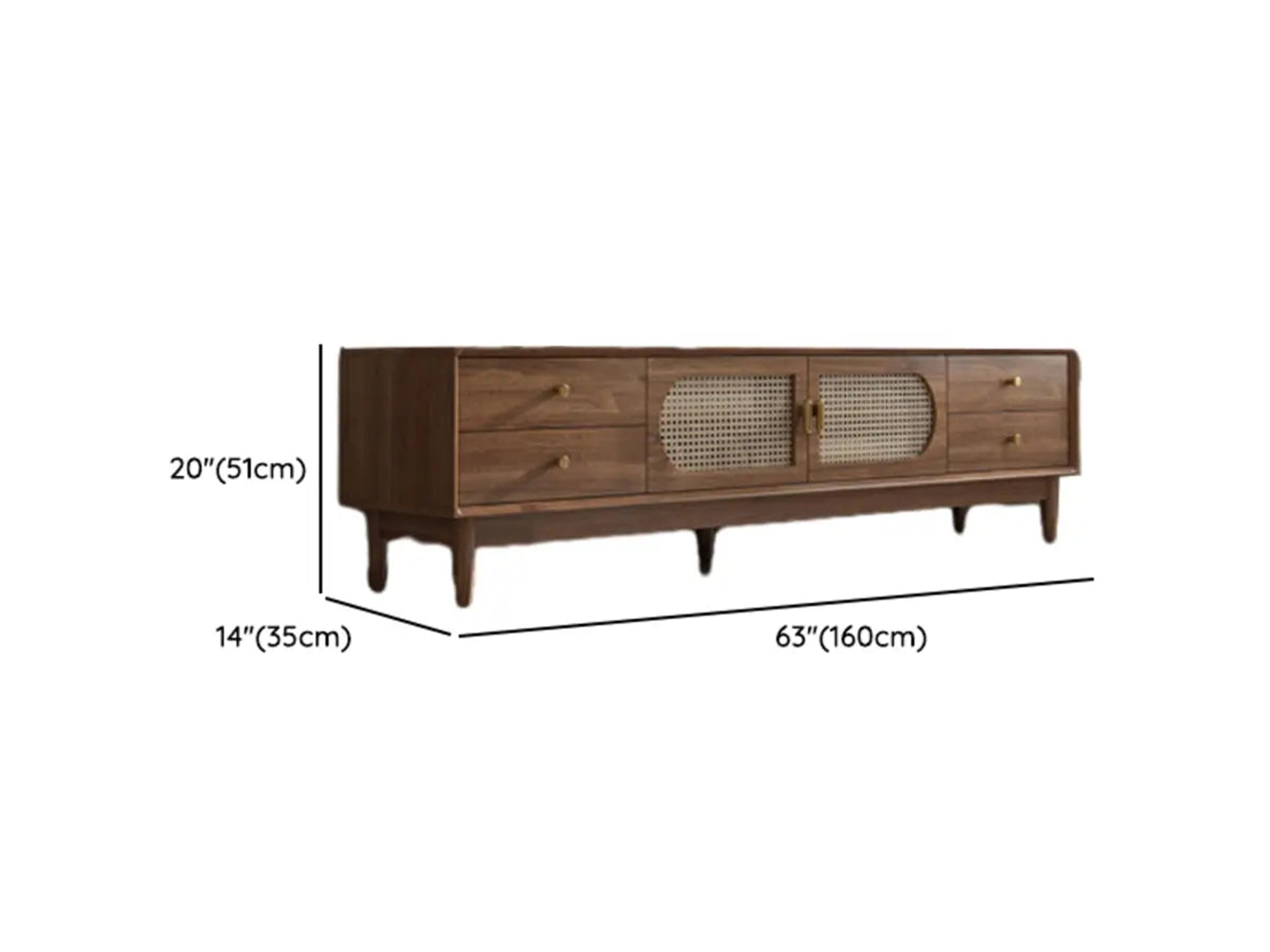The Asher Rubberwood TV Cabinet
