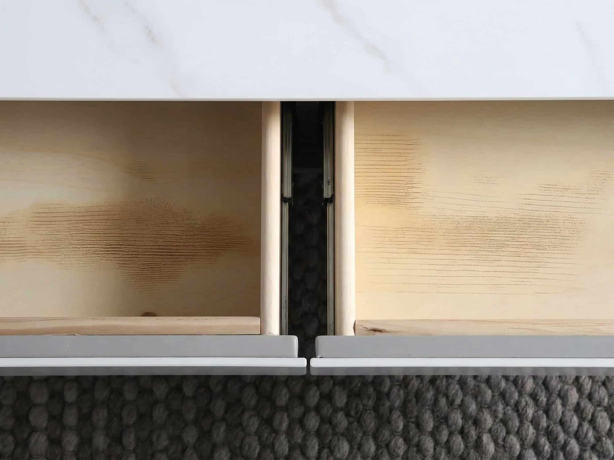White Stone Rectangular Enclosed Storage TV Stand 相册图 #4 resized