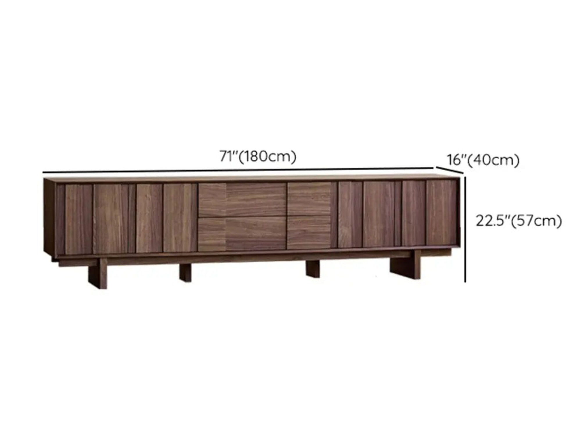 The Asher Brown Wood TV Stand