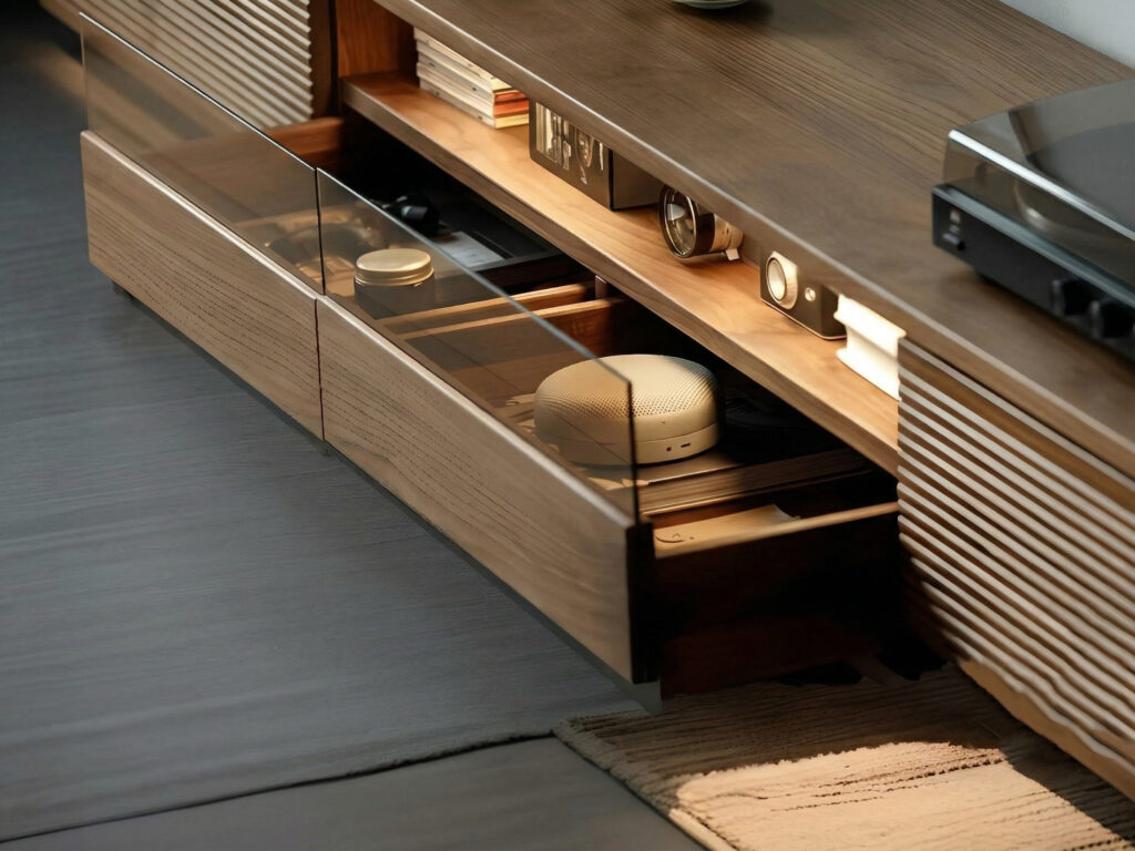 The Asher Walnut TV Stand