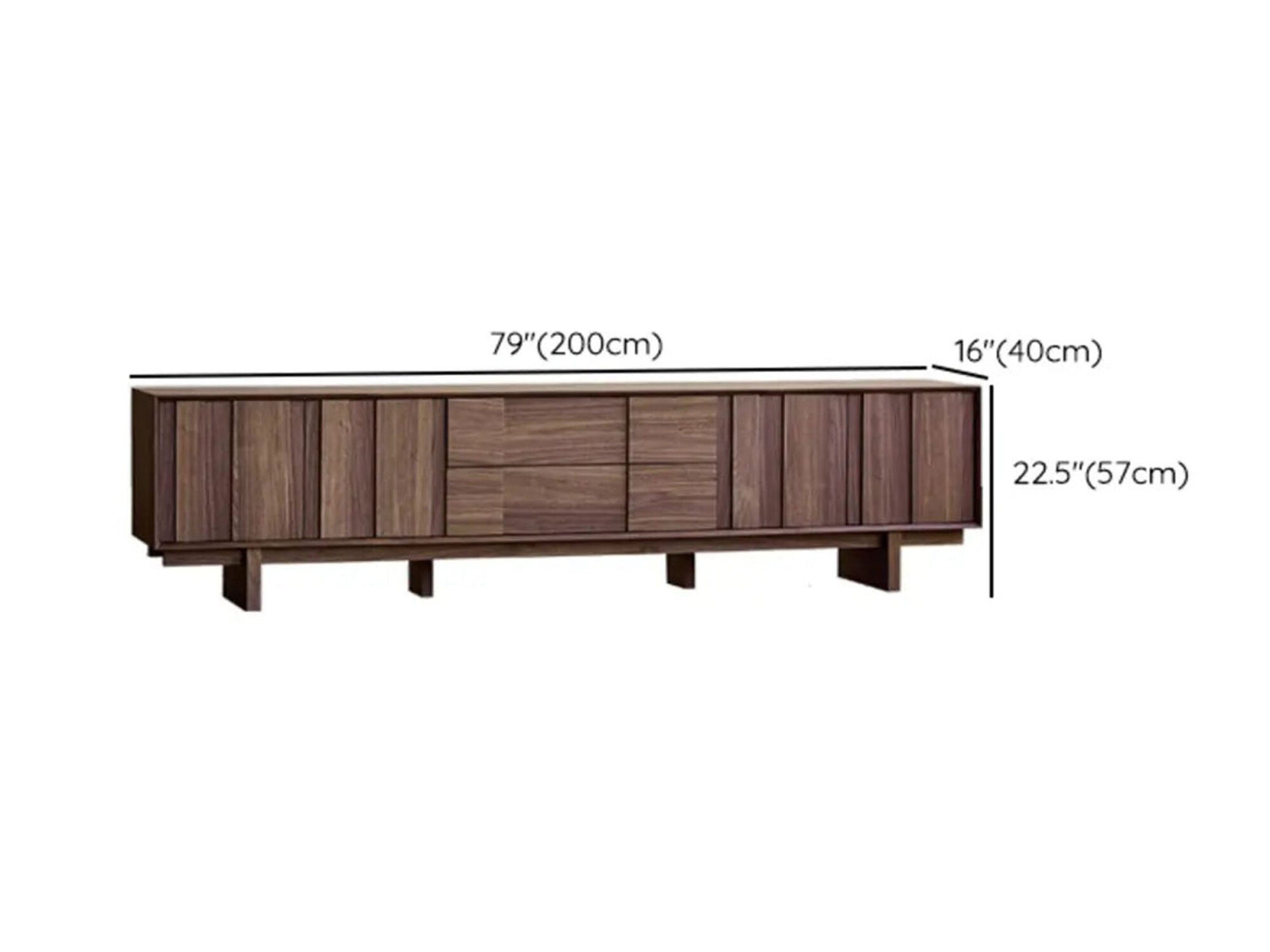 The Asher Brown Wood TV Stand