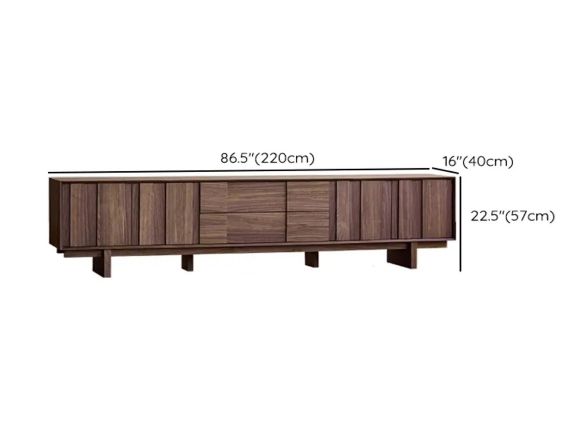 The Asher Brown Wood TV Stand