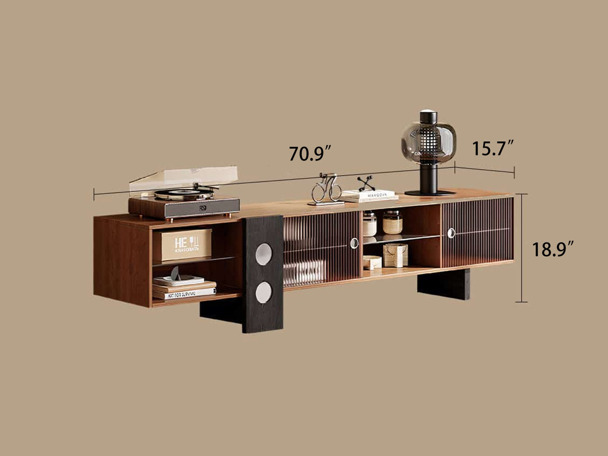 The Asher Ribbed Wood Console