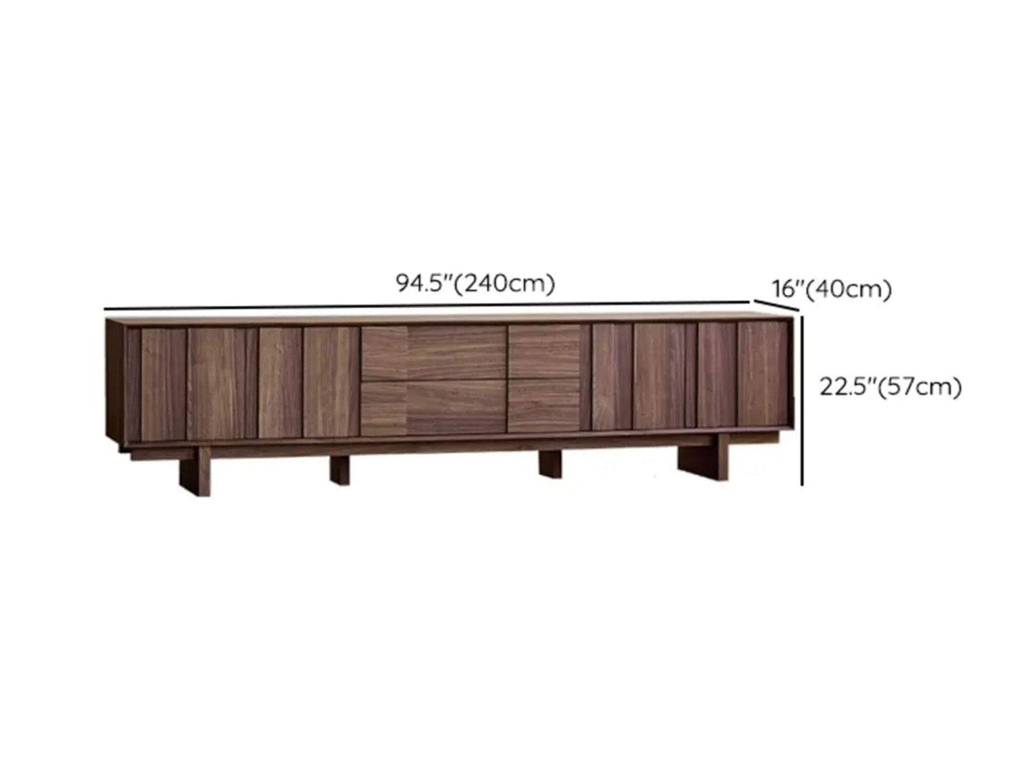 The Asher Brown Wood TV Stand